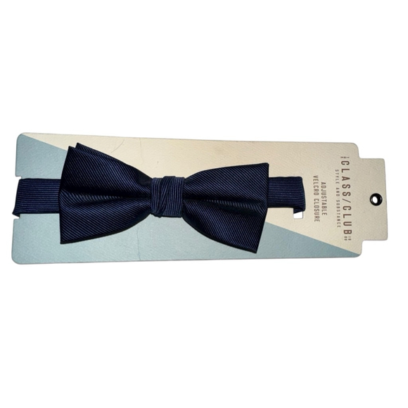 Boys CLASS/CLUB Navy One Size Bow Tie - Picture 1 of 2